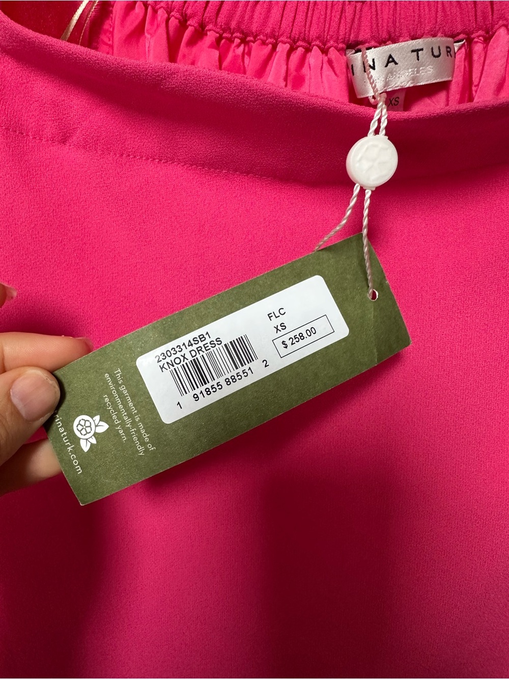 Trina Turk Knox Mini Dress NWT Hot Pink Flared Trumpet Sleeve Size XS - Picture 4 of 11